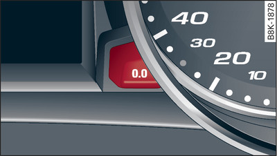 Instrument cluster: Reset button